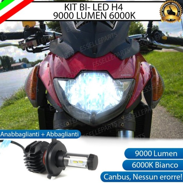 Kit Full LED Lampada H4 9000 LUMEN Anabbagliante Abbagliante V-Raptor 650 2001-2004