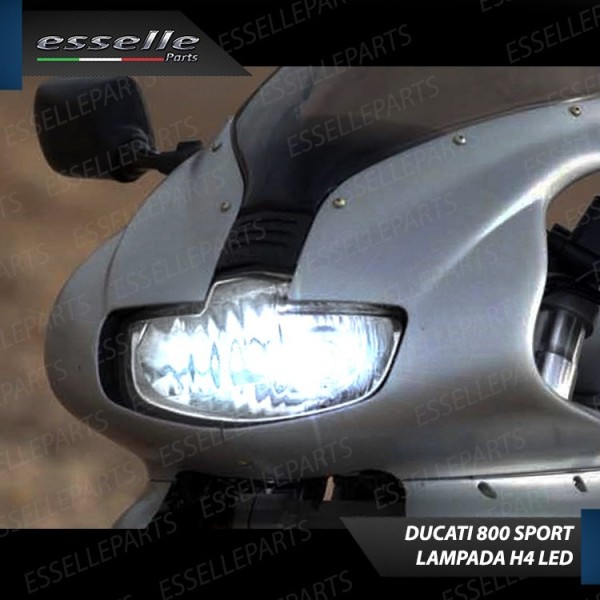 Kit Full LED Lampada H4 9000 Lumen Anabbaglianti Abbaglianti per Ducati 800 Sport 2003