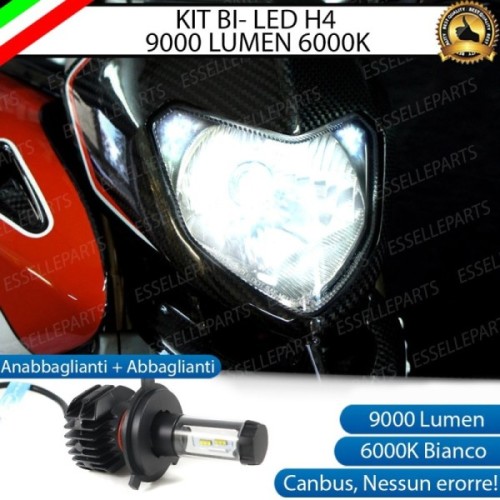 Kit Full LED Lampada H4 9000 Lumen per Ducati Hypermotard 1100 2007-2009 S