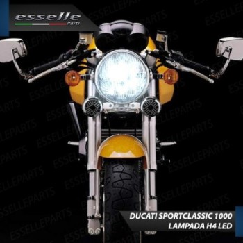 Kit Full LED Lampada H4 9000 Lumen per Ducati Sportclassic 1000 2006-2008 Sport