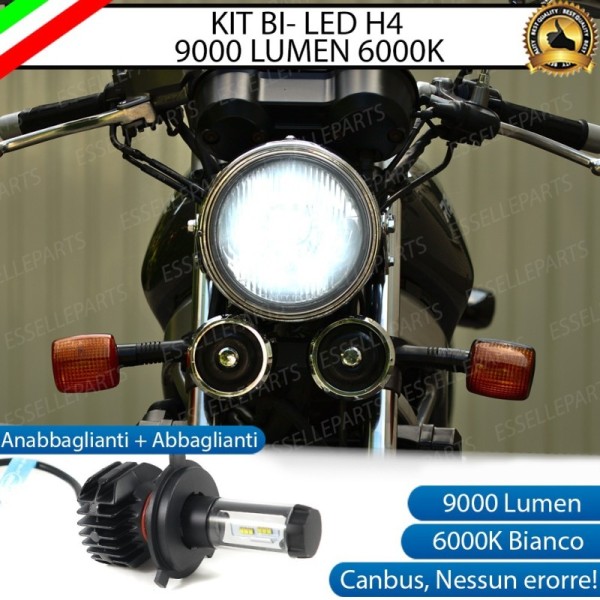 Kit Full LED Lampada H4 9000 LUMEN Anabbagliante Abbagliante Honda NTV 650 1988-2001