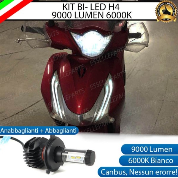 Kit Full LED Lampada H4 9000 LUMEN 6000K Honda SH 125 2013-2016 Mode