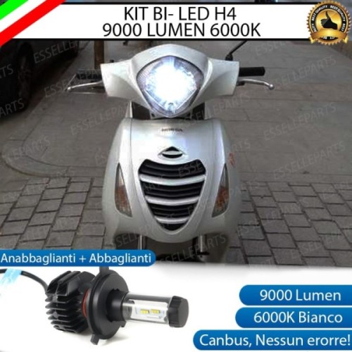 Kit Full LED Lampada H4 9000 LUMEN Anabbagliante Abbagliante Honda PS i 125 2006-2012