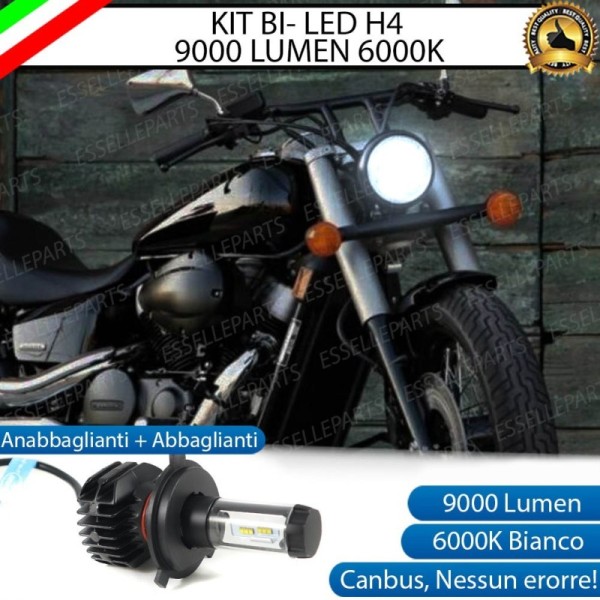 Kit Full LED Lampada H4 9000 LUMEN 6000K Honda VT 750 C 2010-2011 Shadow Phantom