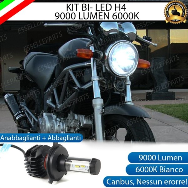 Kit Full LED Lampada H4 9000 LUMEN Anabbagliante Abbagliante Honda VTR 250 1997-2004