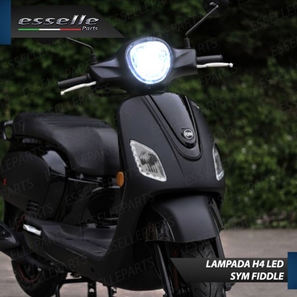 Kit Full LED Lampada H4 9000 Lumen per SYM Fiddle 200 2017-2020 III ABS
