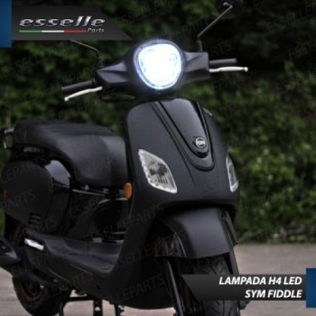 Kit Full LED Lampada H4 9000 Lumen per SYM Fiddle 200 2017-2020 III ABS