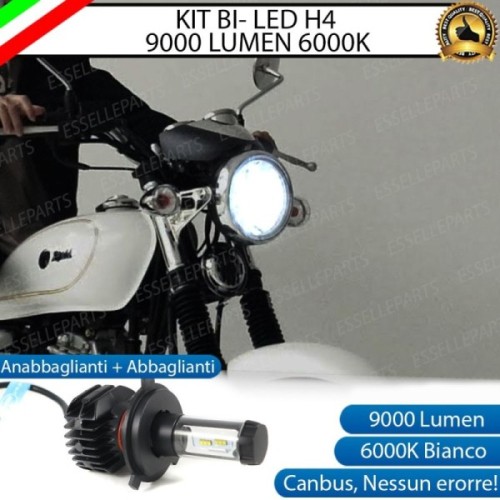 Kit Full LED Lampada H4 9000 Lumen Anabbaglianti Abbaglianti per SYM Husky 125 1999-2002
