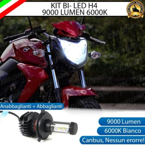 Kit Full LED Lampada H4 9000 Lumen Anabbaglianti Abbaglianti per SYM SB 250 2012-2014 Ni