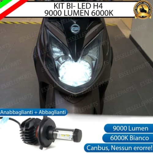 Kit Full LED Lampada H4 9000 Lumen Anabbaglianti Abbaglianti per SYM Symphony 50 2010-2016 SR