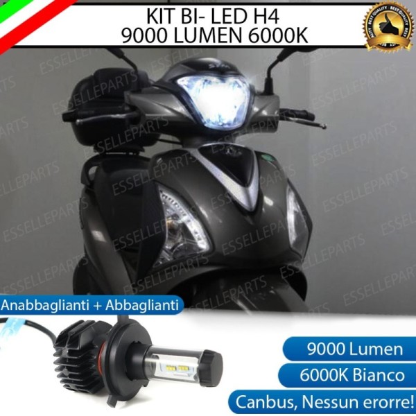 Kit Full LED Lampada H4 9000 Lumen Anabbaglianti Abbaglianti per SYM Symphony 50 2018-2020 ST