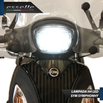 Kit Full LED Lampada H4 9000 Lumen Anabbaglianti Abbaglianti per SYM Symphony 125 2008-2016 S