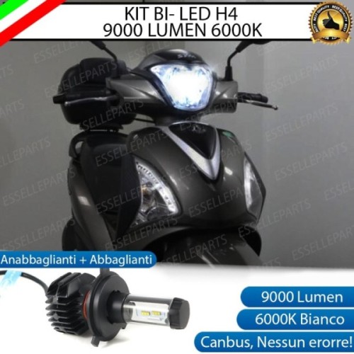 Kit Full LED Lampada H4 9000 Lumen per SYM Symphony 200 2017-2020 ST ABS