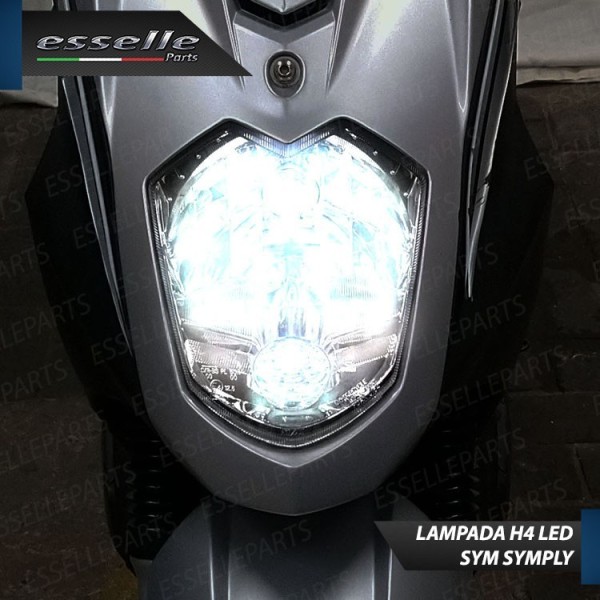 Kit Full LED Lampada H4 9000 Lumen Anabbaglianti Abbaglianti per SYM Symply 125 2007