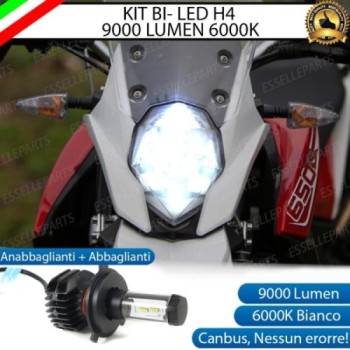 Kit Full LED Lampada H4 9000 Lumen per Husqvarna TR 650 2012-2013 Strada ABS