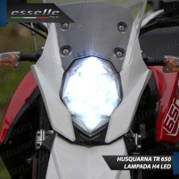 Kit Full LED Lampada H4 9000 Lumen per Husqvarna TR 650 2012-2013 Strada ABS