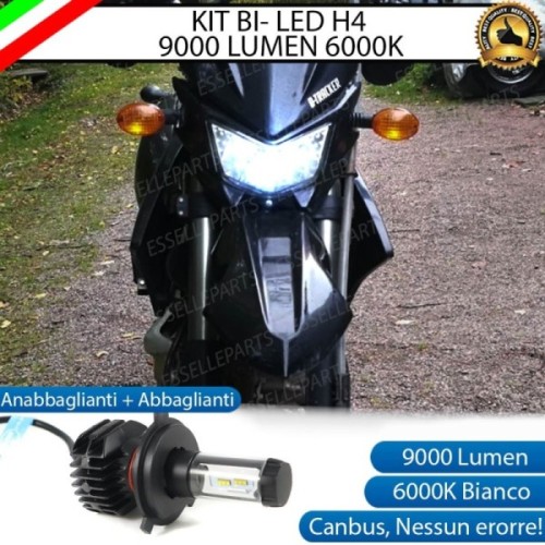 Kit Full LED Lampada H4 9000 Lumen per KAWASAKI D-Tracker 125 2010-2013