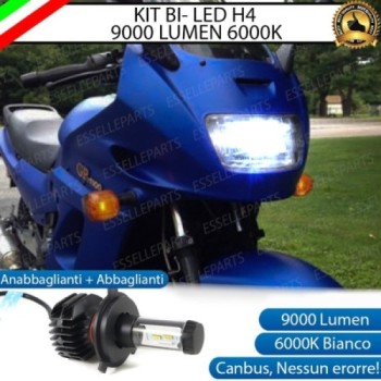 Kit Full LED Lampada H4 9000 Lumen Anabbaglianti Abbaglianti per KAWASAKI GPZ 900 R 1984-1986