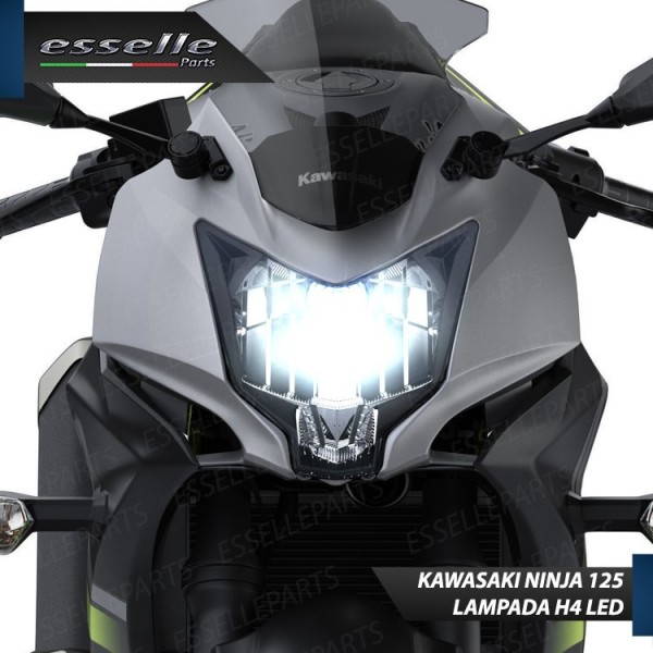 Kit Full LED Lampada H4 9000 Lumen Anabbaglianti Abbaglianti per KAWASAKI Ninja 125 2021