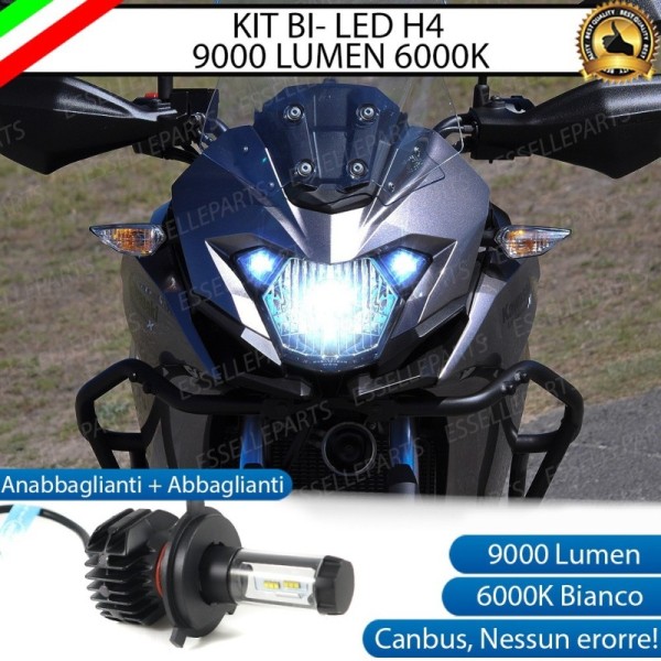 Kit Full LED Lampada H4 9000 Lumen per KAWASAKI Versys-X 300 2020 Adventure