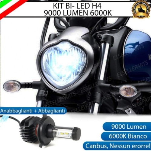Kit Full LED Lampada H4 9000 Lumen per KAWASAKI Vulcan S 650 2014-2016