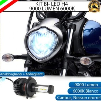 Kit Full LED Lampada H4 9000 Lumen Anabbaglianti Abbaglianti per KAWASAKI Vulcan S 650 2021