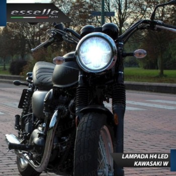 Kit Full LED Lampada H4 9000 Lumen Anabbaglianti Abbaglianti per KAWASAKI W 800 2010-2017