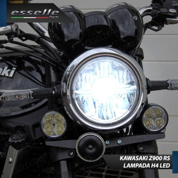 Kit Full LED Lampada H4 9000 Lumen Anabbaglianti Abbaglianti per KAWASAKI Z 900 RS 2018-2020