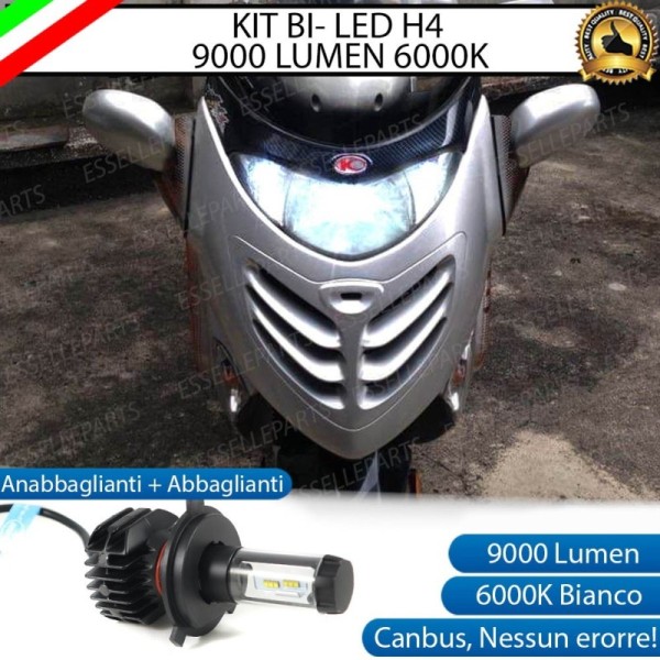 Kit Full LED Lampada H4 9000 Lumen per KYMCO Gran Dink 125 2001-2006