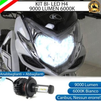 Kit Full LED Lampada H4 9000 Lumen Anabbaglianti Abbaglianti per KYMCO Visar 125 2020