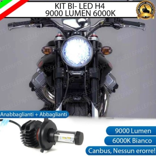 Kit Full LED Lampada H4 9000 Lumen per MOTO GUZZI Griso 1200 2007-2012 8V