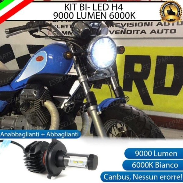 Kit Full LED Lampada H4 9000 Lumen per MOTO GUZZI Nevada 750 2002-2006