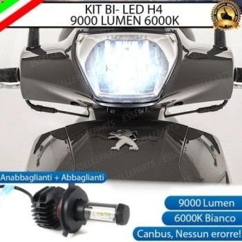 Kit Full LED Lampada H4 9000 Lumen per PEUGEOT Belville 200 2017-2019 RS