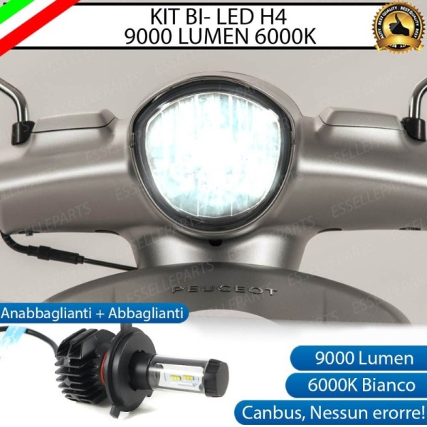 Kit Full LED Lampada H4 9000 Lumen per PEUGEOT Django 125 2014-2017 Sport