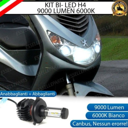 Kit Full LED Lampada H4 9000 Lumen per PEUGEOT Elystar 150 2002-2003