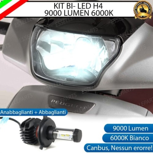 Kit Full LED Lampada H4 9000 Lumen Anabbaglianti Abbaglianti per PEUGEOT Tweet 50 2010-2014