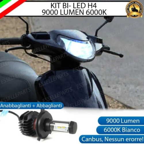 Kit Full LED Lampada H4 9000 Lumen Anabbaglianti Abbaglianti per PEUGEOT V-Clic 2007-2013