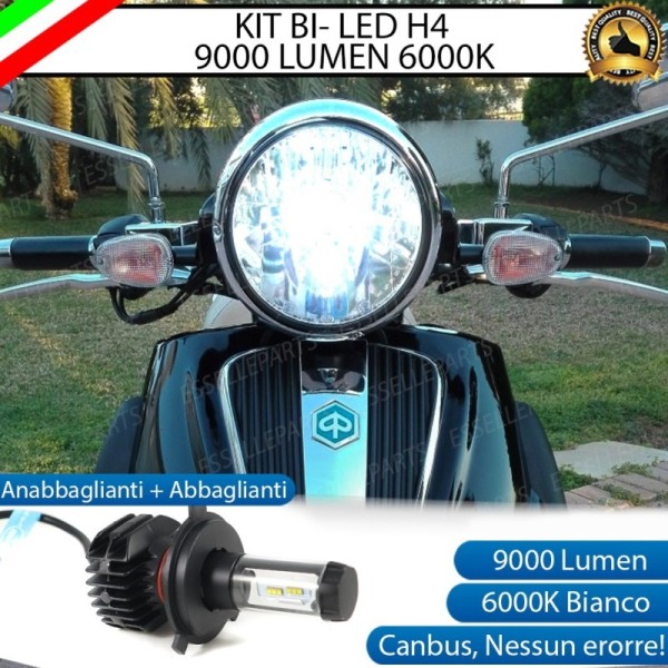 Kit Full LED Lampada H4 9000 Lumen per PIAGGIO Beverly 125 2008-2011 Tourer