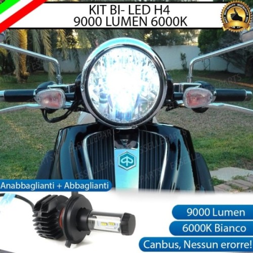 Kit Full LED Lampada H4 9000 Lumen per PIAGGIO Beverly 400 2008-2011 Tourer