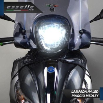 Kit Full LED Lampada H4 9000 Lumen per PIAGGIO Medley 125 2016-2019 ABS
