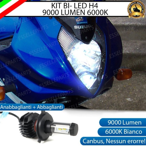 Kit Full LED Lampada H4 9000 Lumen Anabbaglianti Abbaglianti per SUZUKI GS 500 2004-2006 F