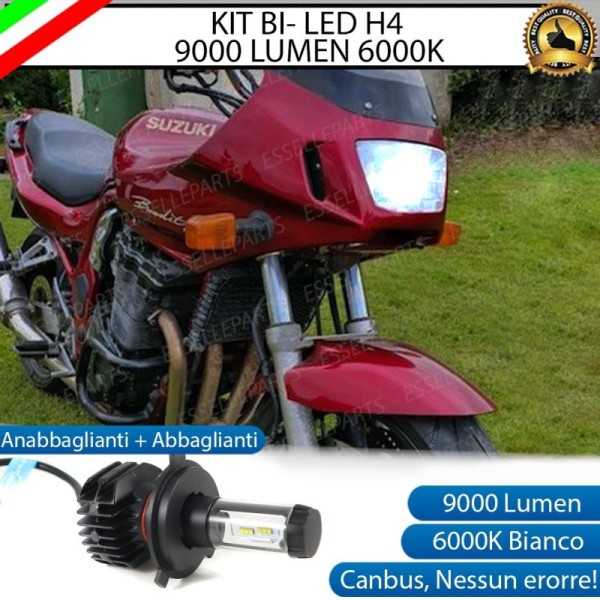 Kit Full LED Lampada H4 9000 Lumen per SUZUKI GSF 600 Bandit 1996-1999 S