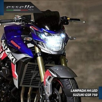 Kit Full LED Lampada H4 9000 Lumen Anabbaglianti Abbaglianti per SUZUKI GSR 750 2010-2015