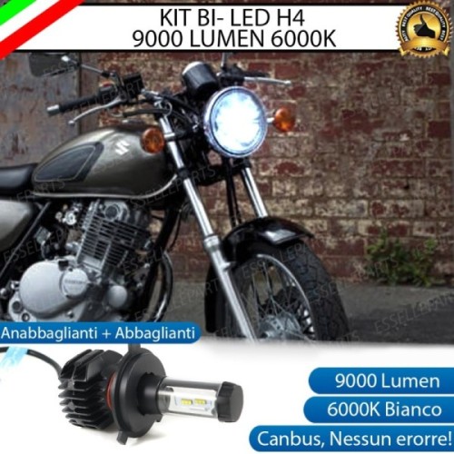 Kit Full LED Lampada H4 9000 Lumen Anabbaglianti Abbaglianti per SUZUKI TU 250 1997-2003 X