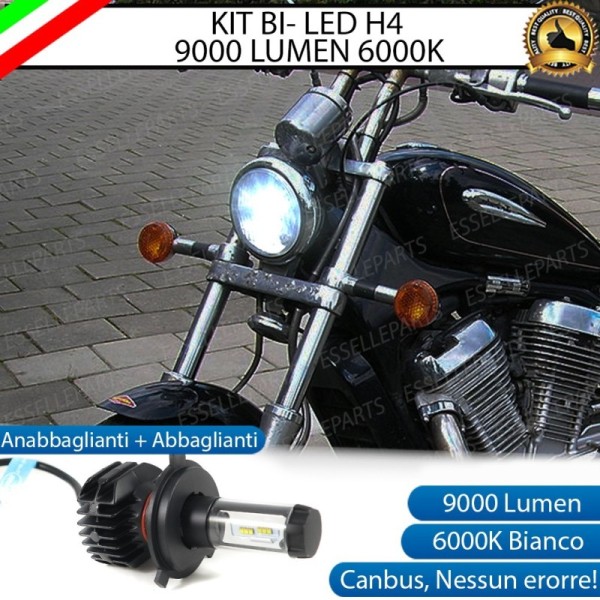 Kit Full LED Lampada H4 9000 Lumen per SUZUKI VL 250 Intruder 1999-2003