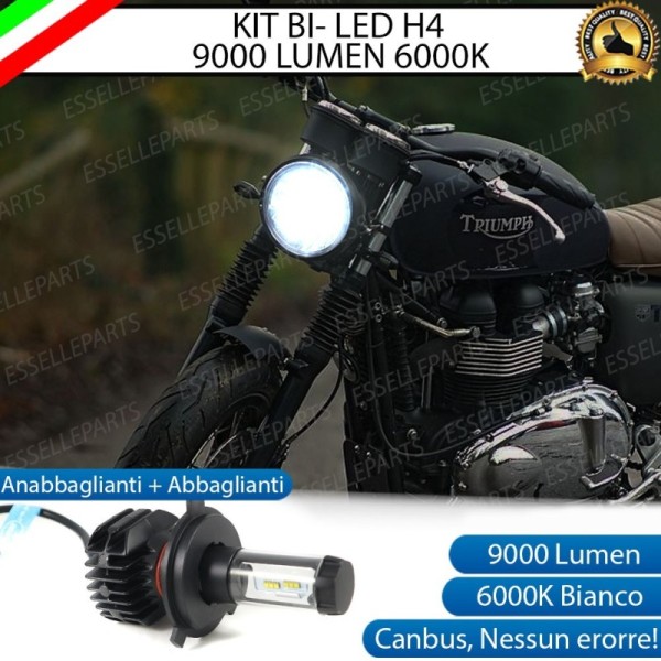Kit Full LED Lampada H4 9000 Lumen per Triumph Boneville 800 2002-2007