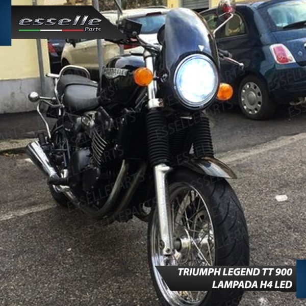 Kit Full LED Lampada H4 9000 Lumen per Triumph Legend TT 900 1998-2002