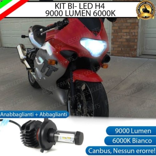 Kit Full LED Lampada H4 9000 Lumen Anabbaglianti Abbaglianti per Triumph TT600 2000-2001