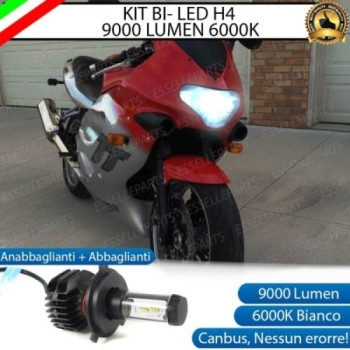 Kit Full LED Lampada H4 9000 Lumen Anabbaglianti Abbaglianti per Triumph TT600 2002-2003