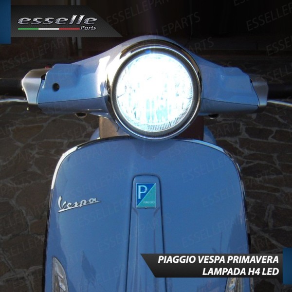 Kit Full LED Lampada H4 9000 Lumen per VESPA Primavera 125 2016 3V i.e. ABS